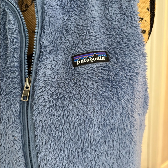 patagonia fleece Los Gatos‎ Vest Women Medium Blue Light Navy Warm Soft Pockets - Picture 4 of 10
